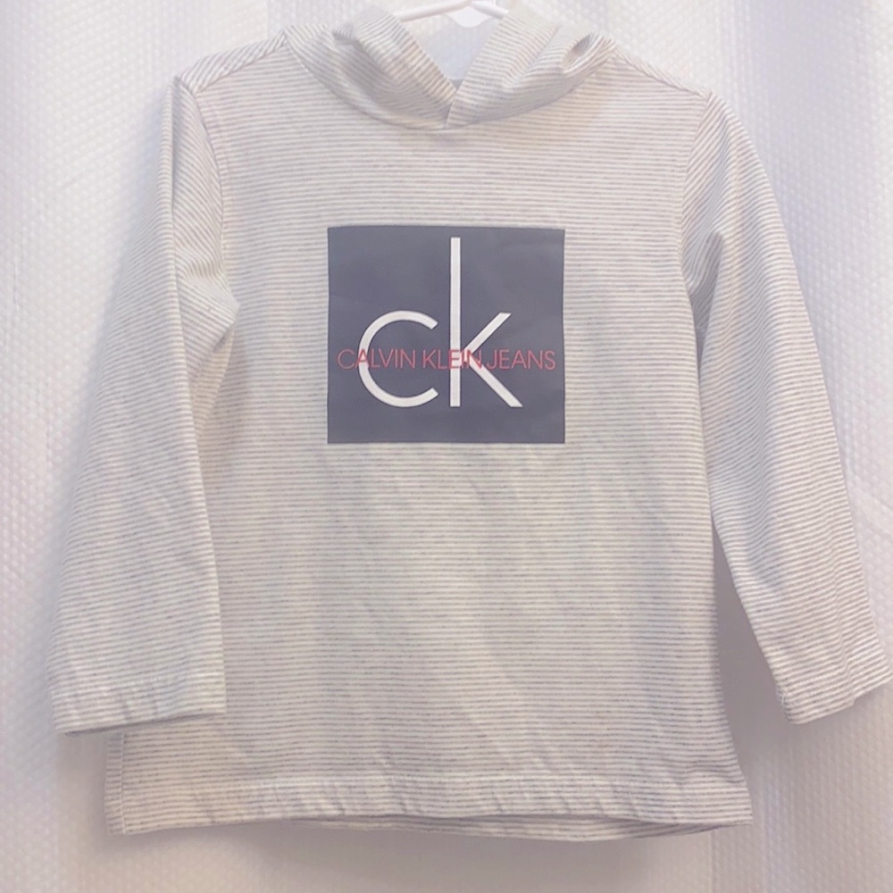 White with strips toddlers long sleeve shirt